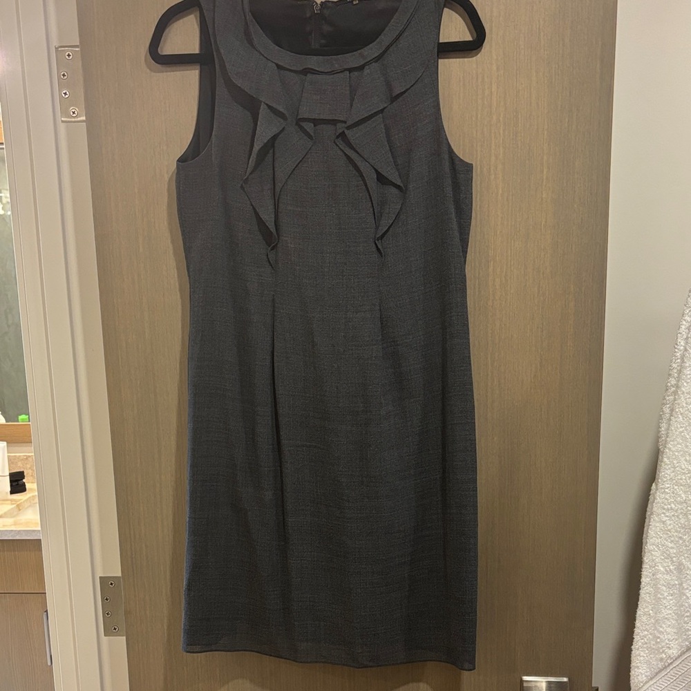 Elie Tahari Charcoal Sleeveless Mini Dress